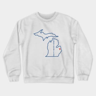 Port Sanilac MI Love (Navy) Crewneck Sweatshirt